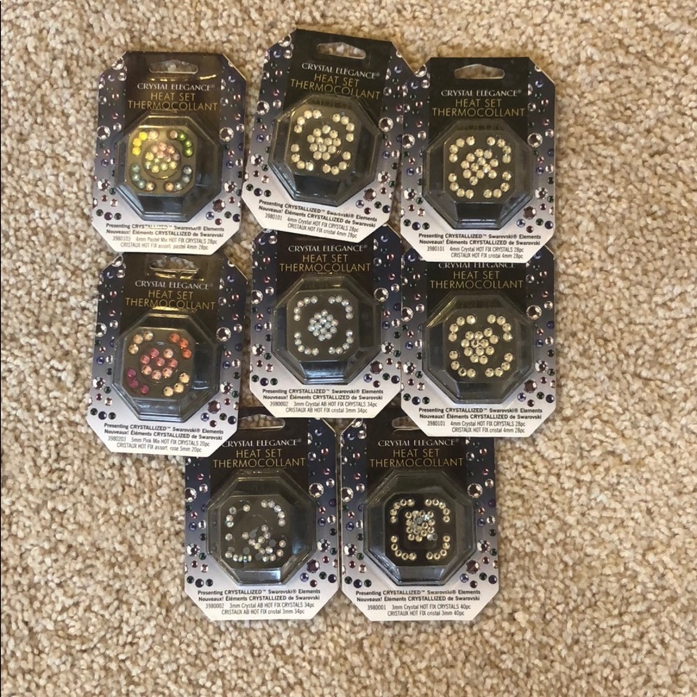 8 packs of Crystal Elegance heat set thermocollant